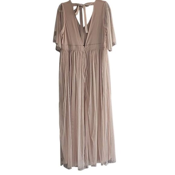NWT, Anaya with love, bridesmaids dress. Taupe Blush. Tulle flutter sleeves. Siz - Picture 1 of 10